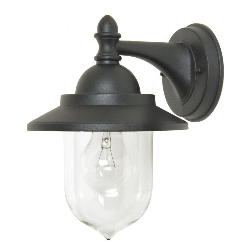 Kinkiet ścienny zewnętrzny Garden Zone Sandown czarny 1 x E27 x 60W IP44 wym: 25,5 x 17,7 x 23 cm - 1 szt.