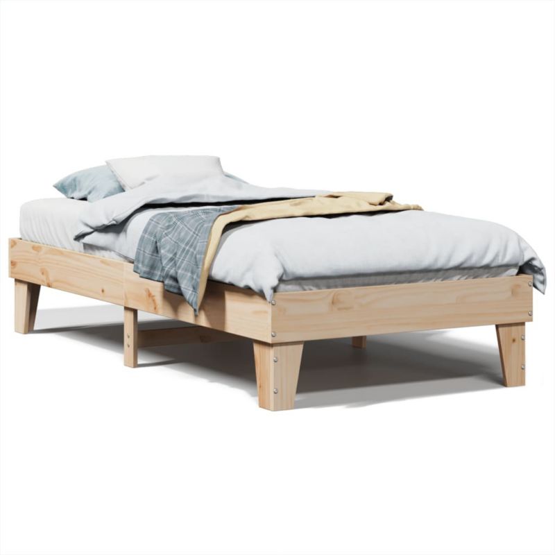 Łóżko drewniane WaszeMeble 75x190 cm brązowe WM-855379 1 szt.