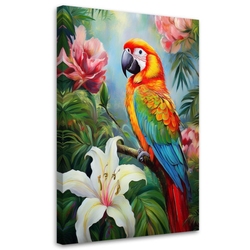 Obraz na płótnie Feeby Tropikalna Papuga Zwierzęta 70x100cm 1szt