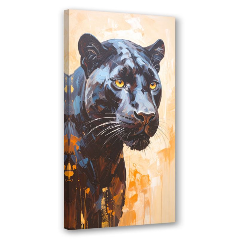 Obraz nowoczesny do salonu biura Feeby Czarna Pantera zwierzęta 60x120cm 1szt
