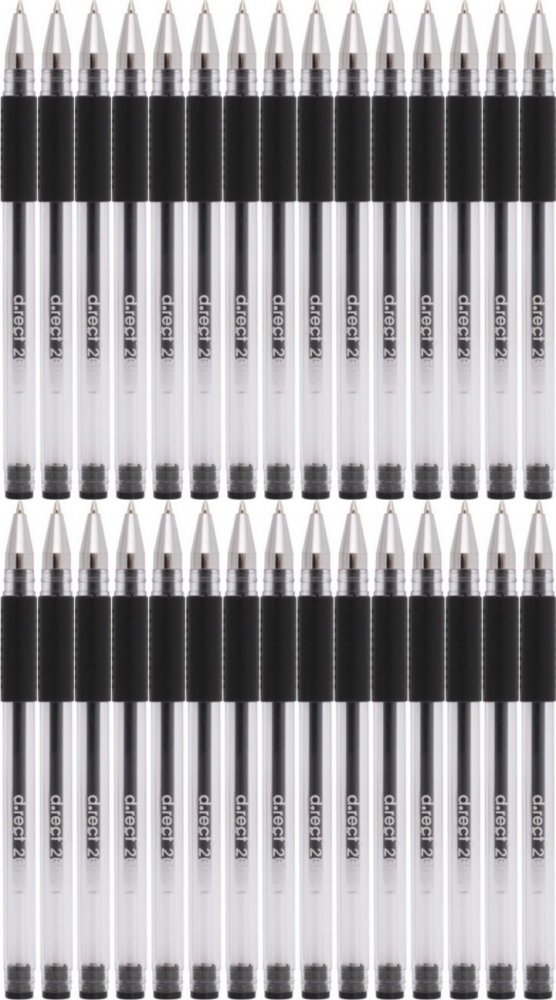 50x Długopis żelowy D.Rect, 2603, 0.5mm, czarny
