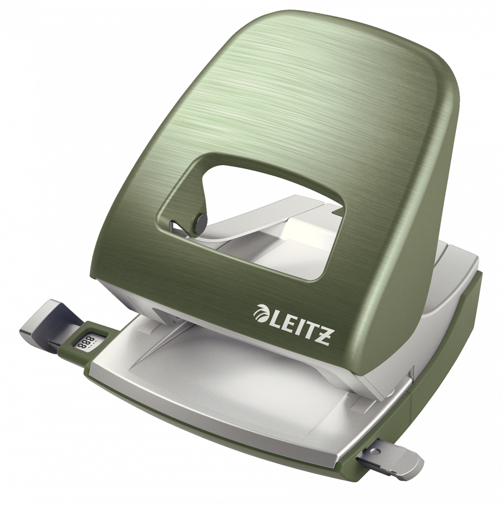 Dziurkacz Leitz NeXXt Series Style, do 30 kartek metaliczny zielony