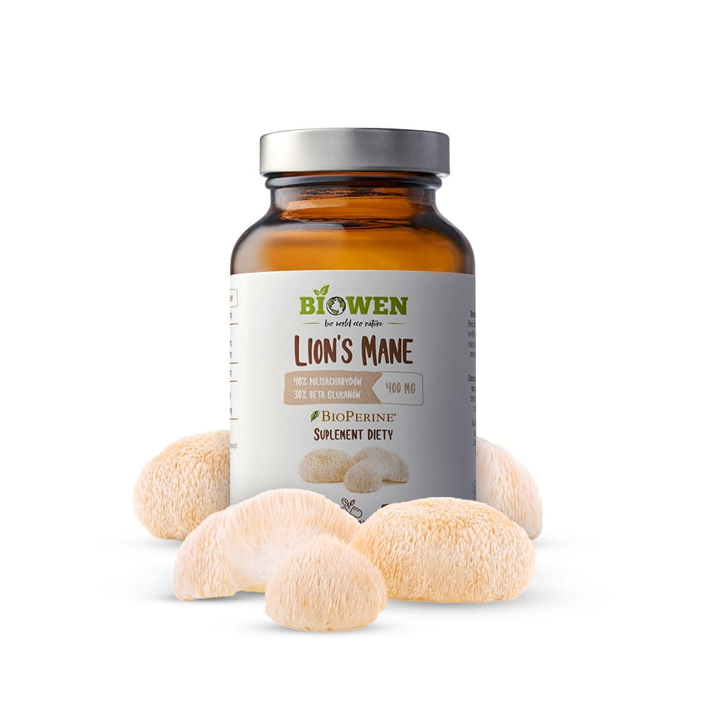 Lion’s Mane 400mg 40% polisacharydów 30% beta-glukanów 90kaps. BioWen