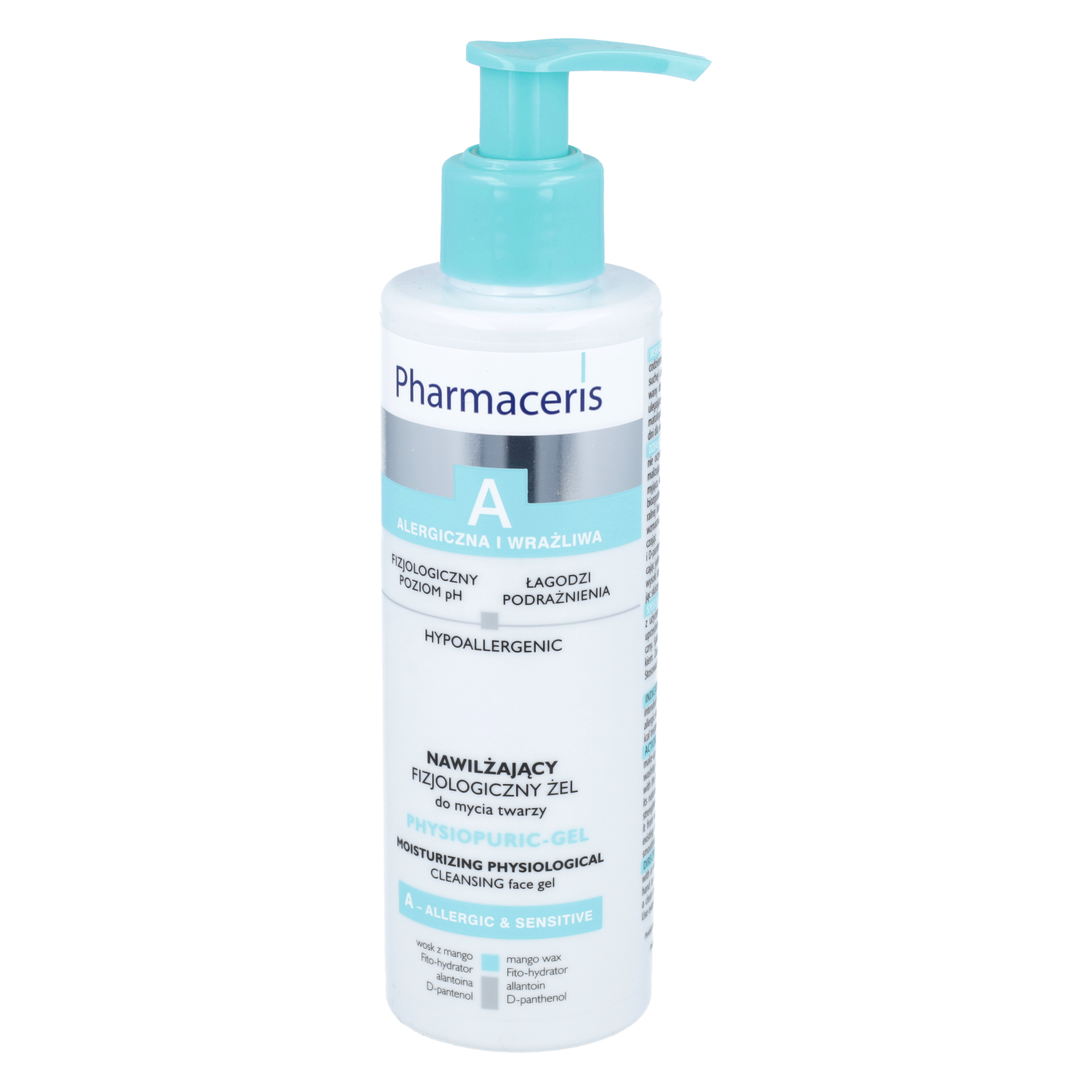 Pharmaceris a physiopuric-gel - nawilżający fizjologiczny żel do mycia twarzy i oczu, 190 ml