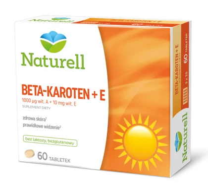 Naturell beta-karoten + e, 60 tabletek