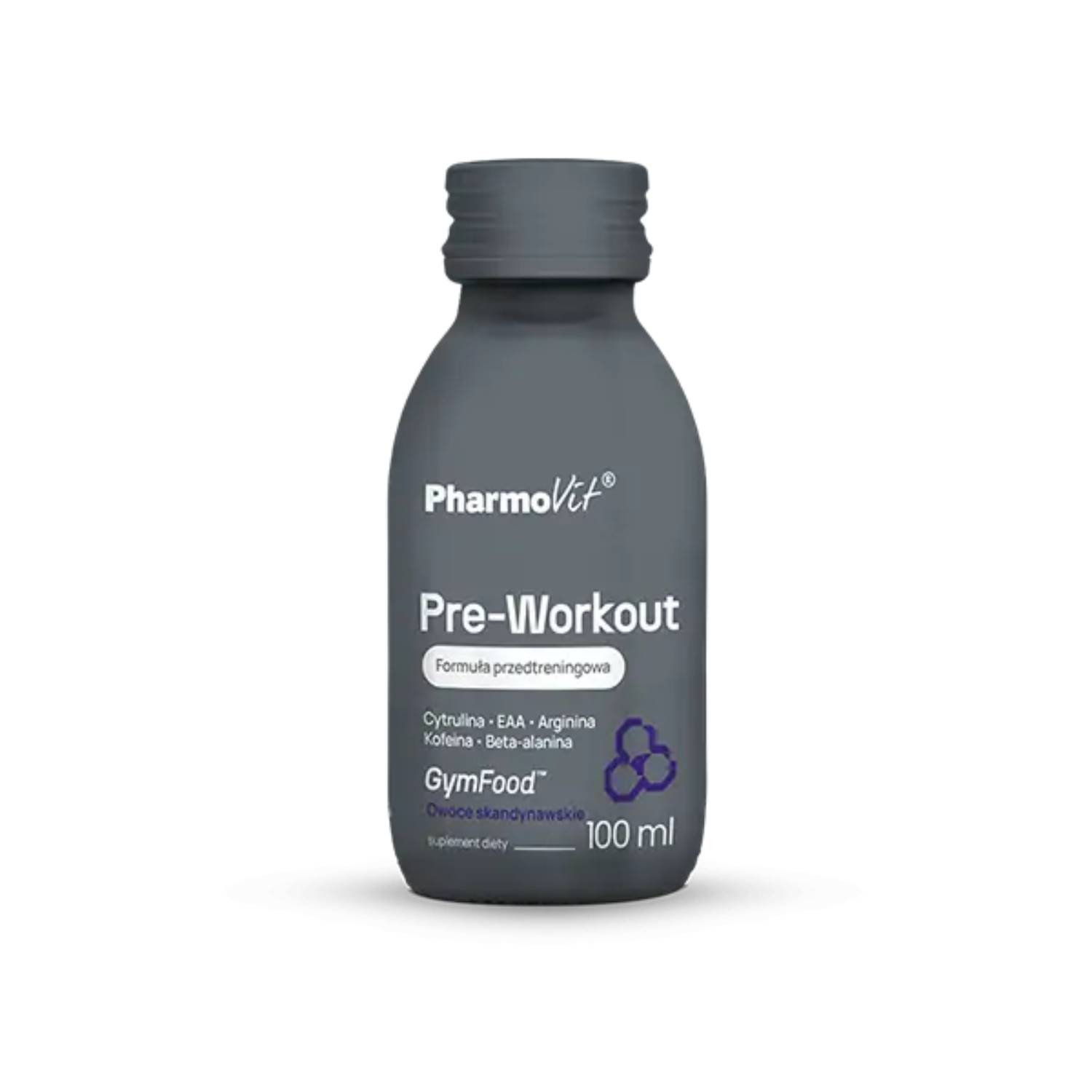 Pharmovit pre-workout, smak owoce skandynawskie, 100 ml