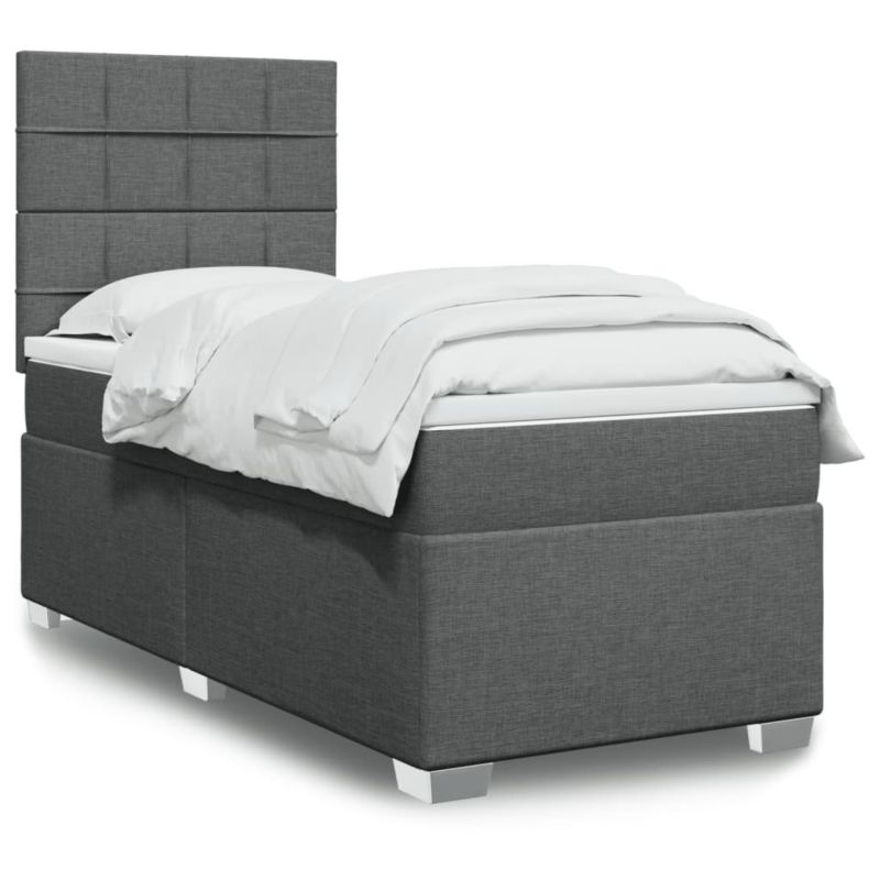 Łóżko kontynentalne WaszeMeble 90x190 cm ciemnoszara WM-3292644 1 szt.