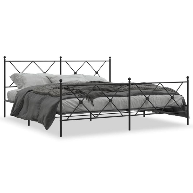 Łóżko metalowe WaszeMeble 183x213 cm czarna WM-376525 1 szt.