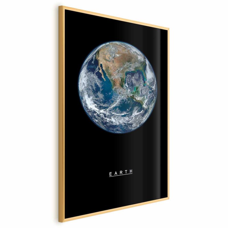 Plakat Artgeist Ziemia 40x60 cm z ramą złotą bez marginesu 1 szt