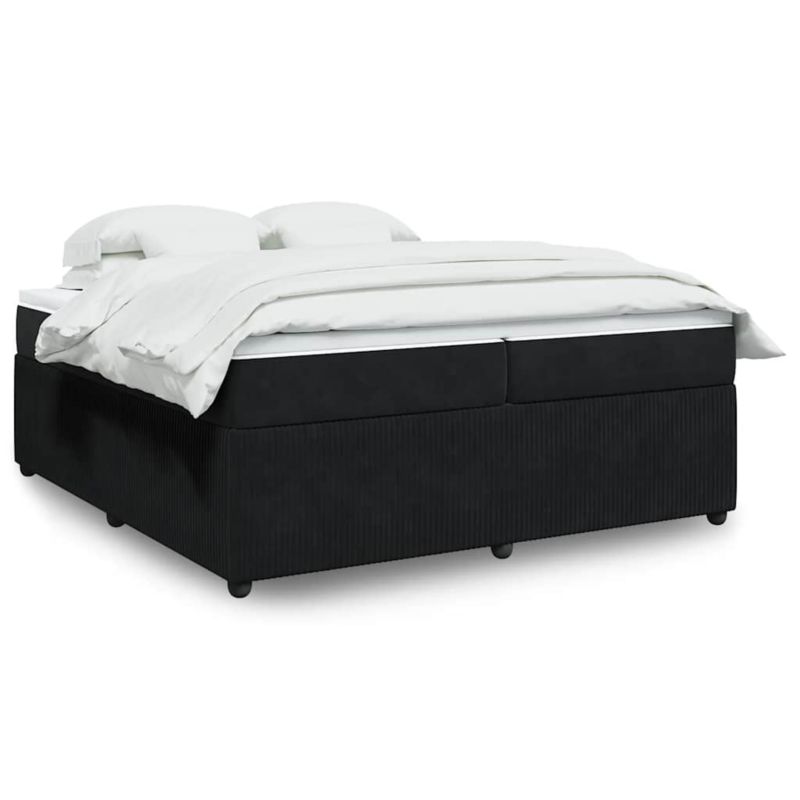 Łóżko z materacem WaszeMeble 200x200 cm czarny WM-3285664 1 szt.