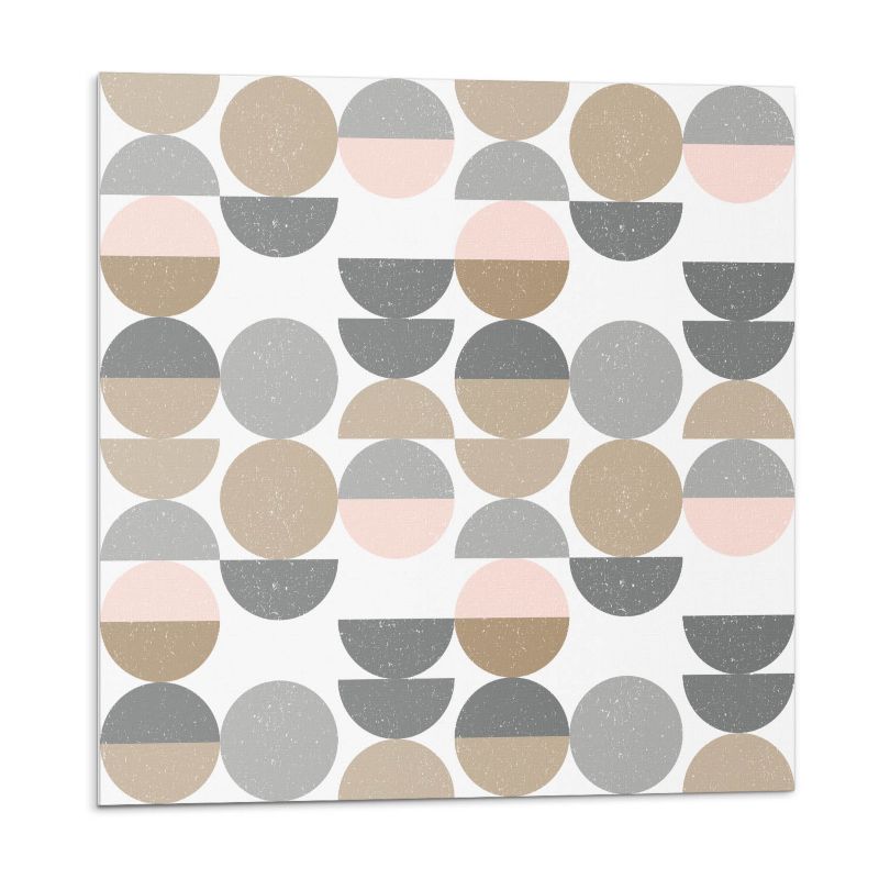 Kafelki samoprzylepne Wallfluent 30x30 cm Abstrakcyjna geometria okręgów i półokręgów 9 szt.