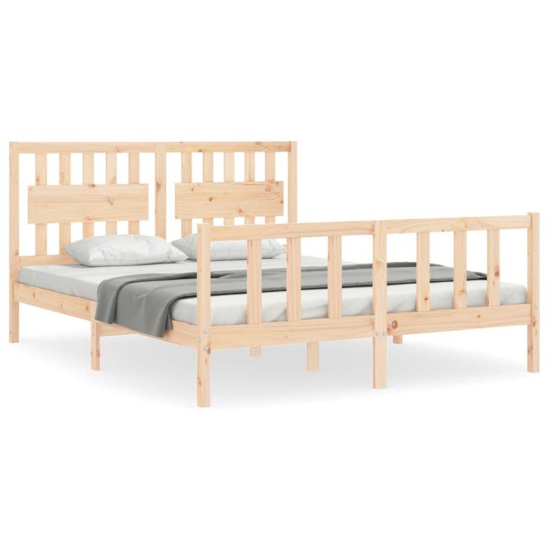 Łóżko drewniane WaszeMeble brązowe WM-3192431 1 szt.
