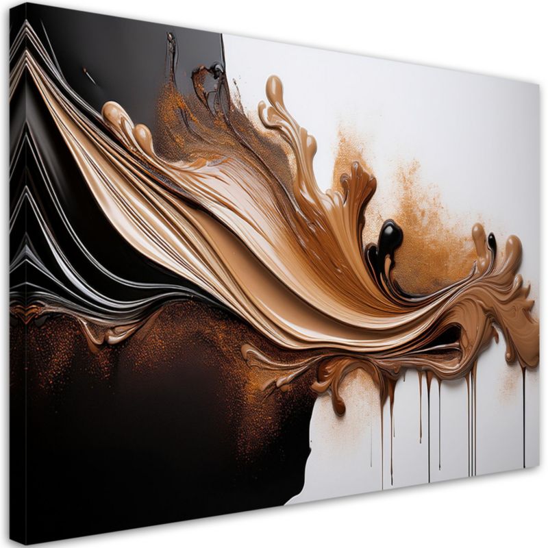 Obraz na płótnie Feeby Abstrakcja Brązowa Efekt 3D 100x70cm 1szt