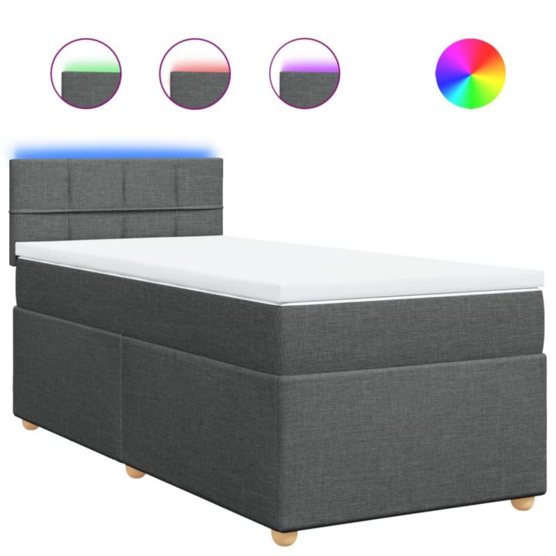 Łóżko kontynentalne WaszeMeble 80x200 cm ciemnoszara WM-3288808 1 szt.
