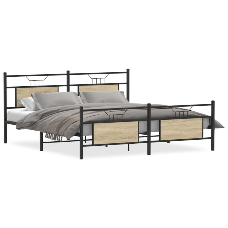 Łóżko metalowe WaszeMeble 160x200 cm brąz WM-3325097 1 szt.