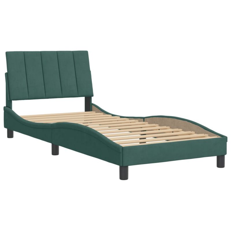 Łóżko tapicerowane WaszeMeble 90x190 cm ciemnozielone WM-3207822 1 szt.