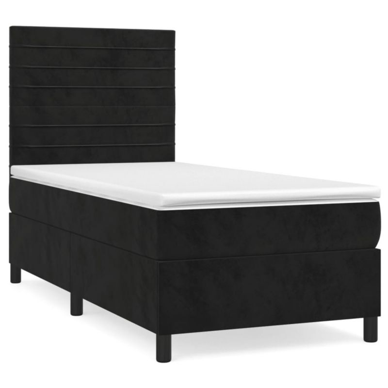 Łóżko kontynentalne WaszeMeble 90x190 cm czarne WM-3143057 1 szt.