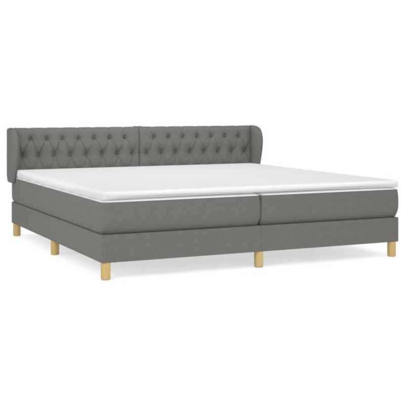 Łóżko kontynentalne WaszeMeble 200x200 cm ciemnoszara WM-3127070 1 szt.