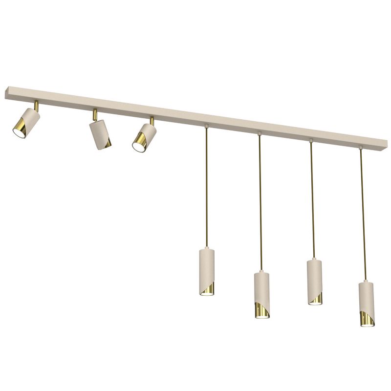 Lampa sufitowa Luminex Shift kremowo-złoty połysk Listwa z lampami 7 x GU10 x 15W wym: 100 x 150 x 5,5 cm - 1 szt.