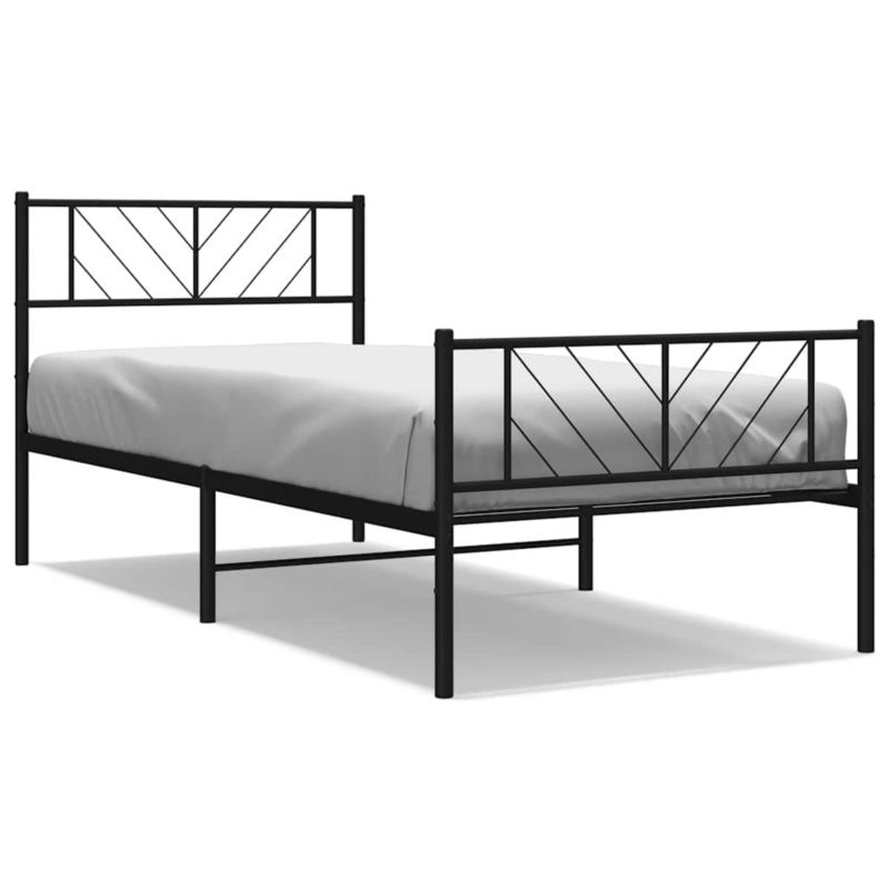 Łóżko metalowe WaszeMeble 100x190 cm czarny WM-372191 1 szt.