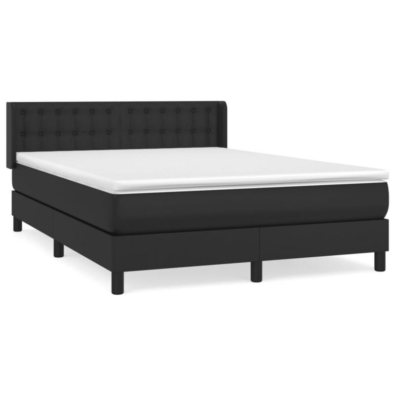 Łóżko kontynentalne WaszeMeble 140x190 cm czarne WM-3130775 1 szt.