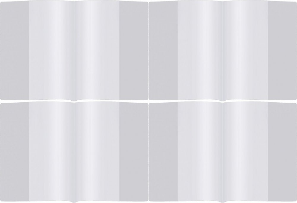 4x Okładka na zeszyt Biurfol Standard, A5, 303x212mm, 10 sztuk, przezroczysty