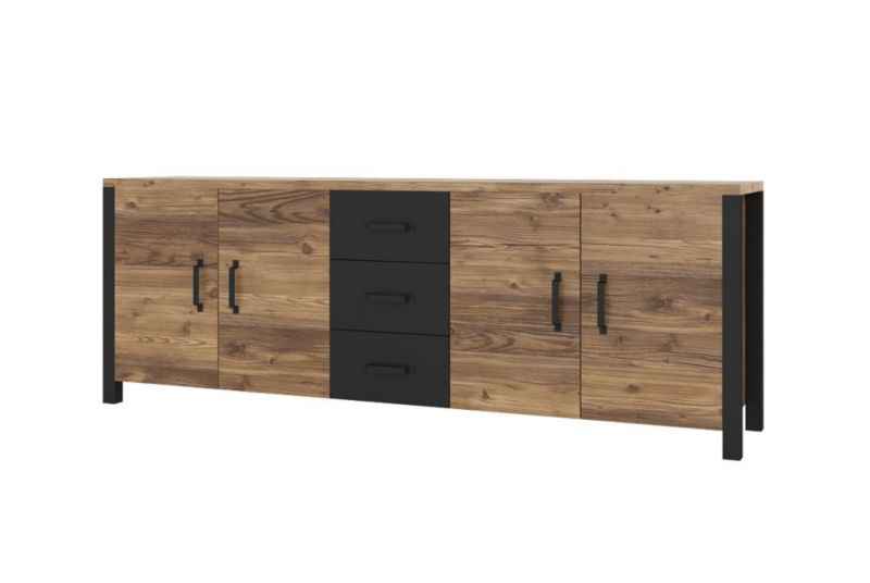 Komoda HELVETIA OLIN 4D3S 220 appenzeller fichte/czarna 1 szt.
