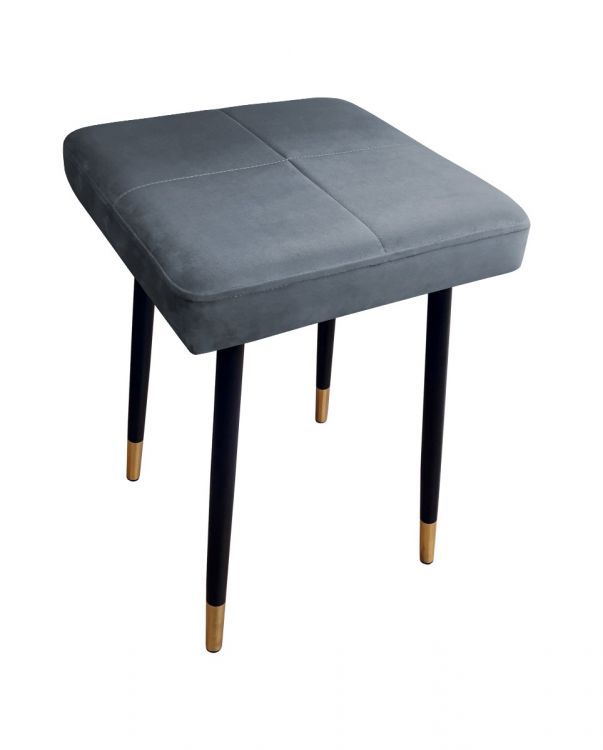 Taboret SQUARE 2 BL VELVET ciemno szary ATOS 1 szt.