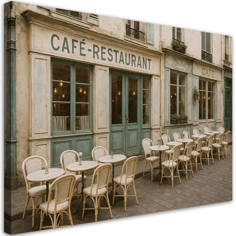 Obraz do salonu sypialni jadalni Feeby Paryż Restauracja Kawiarnia 120x80cm 1szt