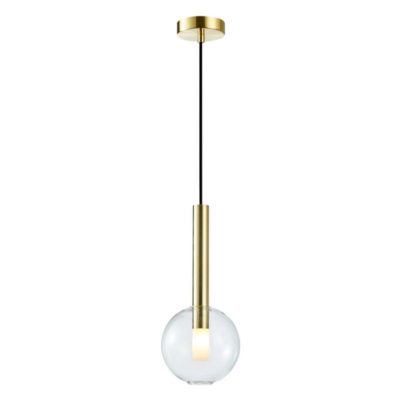 Lampa sufitowa wisząca Milagro Niko 3300 złoto-przezroczysty szerokość 15 cm 1xG9 x 9W 1 szt.