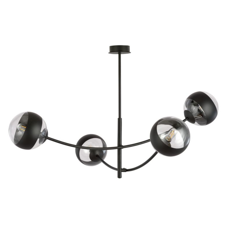 Żyrandol Emibig Hunter czarno-przezroczysty wym: 63 x 89 cm 4xE14 x 10W 1 szt.