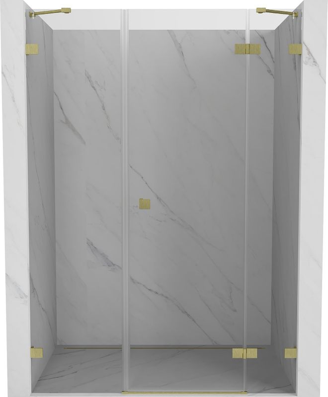 Drzwi prysznicowe Mexen Lunar transparentne złote 140x200 cm 1 szt.