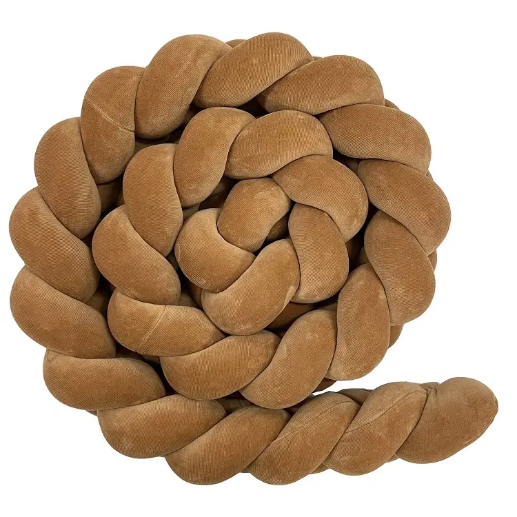 Ochraniacz warkocz welur Karmelowy LU - 420 cm