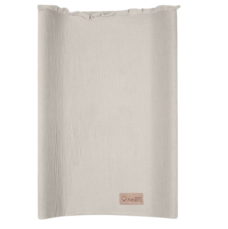 Pokrowiec na przewijak muślinowy z falbanką beż AM