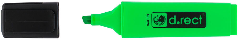 Zakreślacz D.Rect, 1128, ścięta, zielony
