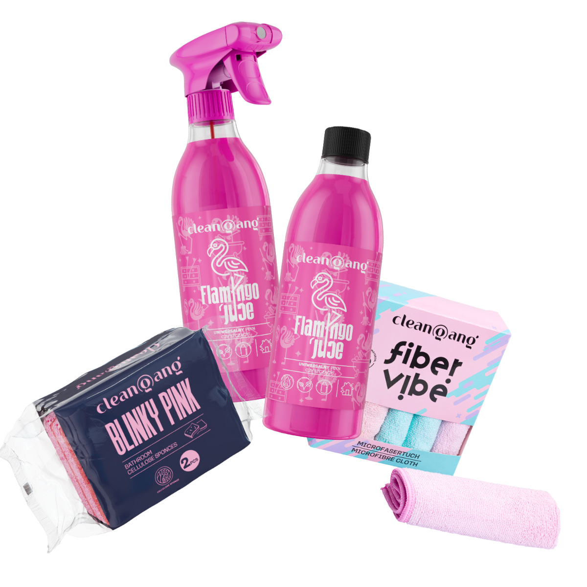 zestaw PINK Allround – Flamingo na ratunek czystości!