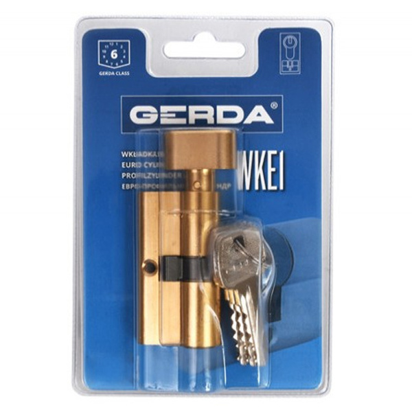 Wkładka drzwiowa z gałką mosiądz Gerda 45/35