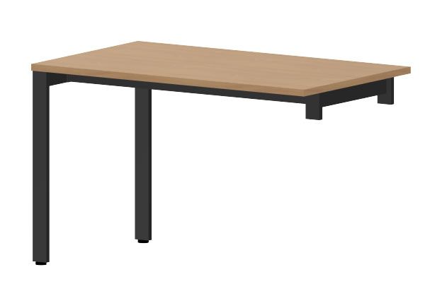 NOTER PO107 Biurko pojedyncze prawe 138,5x70x74h (Kolor blatu: Szary)