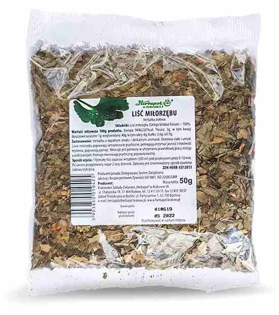 Herbapol - liść miłorzębu, 50 g