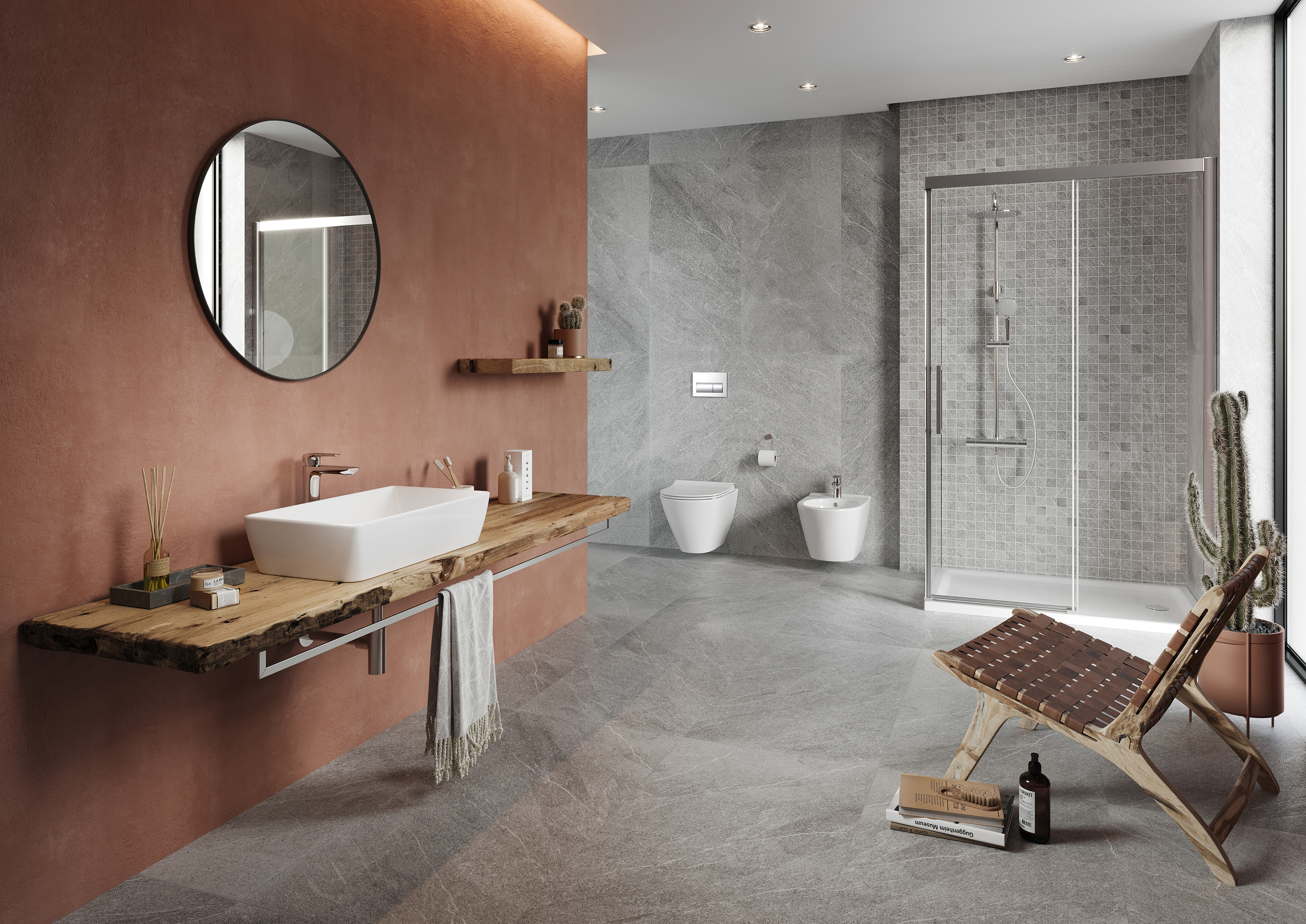 Cersanit City zestaw prysznicowy ścienny termostatyczny z deszczownicą czarny S951-861