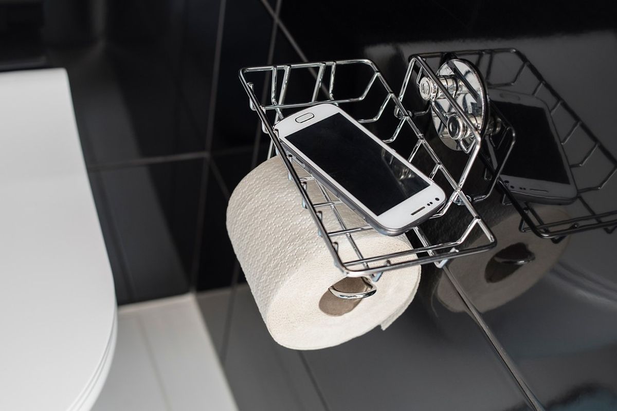 AWD Interior uchwyt na papier toaletowy z półką chrom AWD02091395