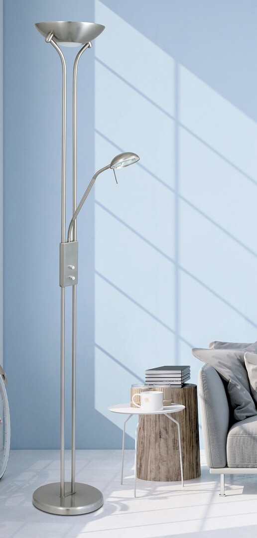 Rabalux Beta lampa stojąca 1x230W/1x40W chrom/satyna 4075