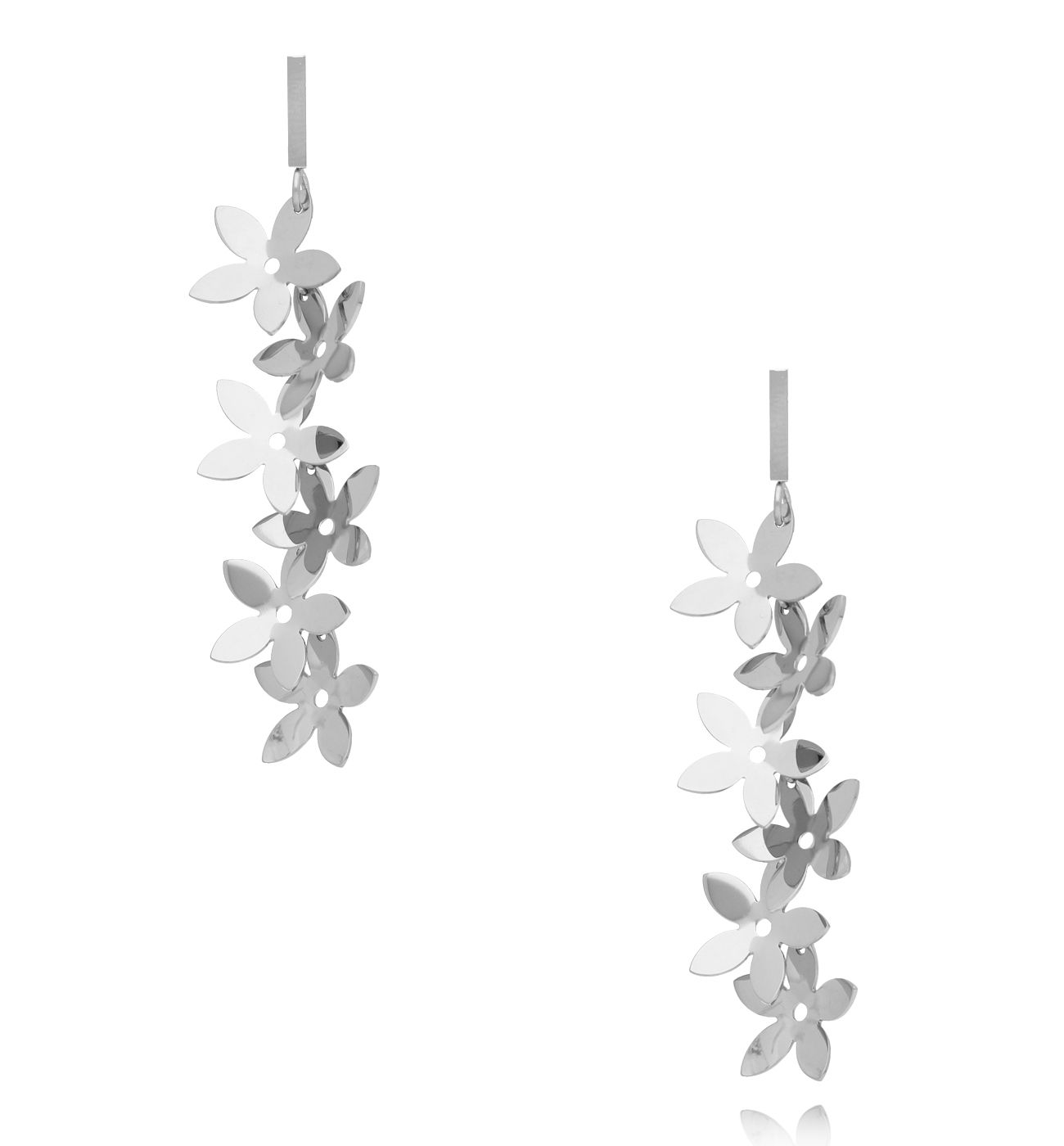 Kolczyki kwiatuszki srebrne KSA2259