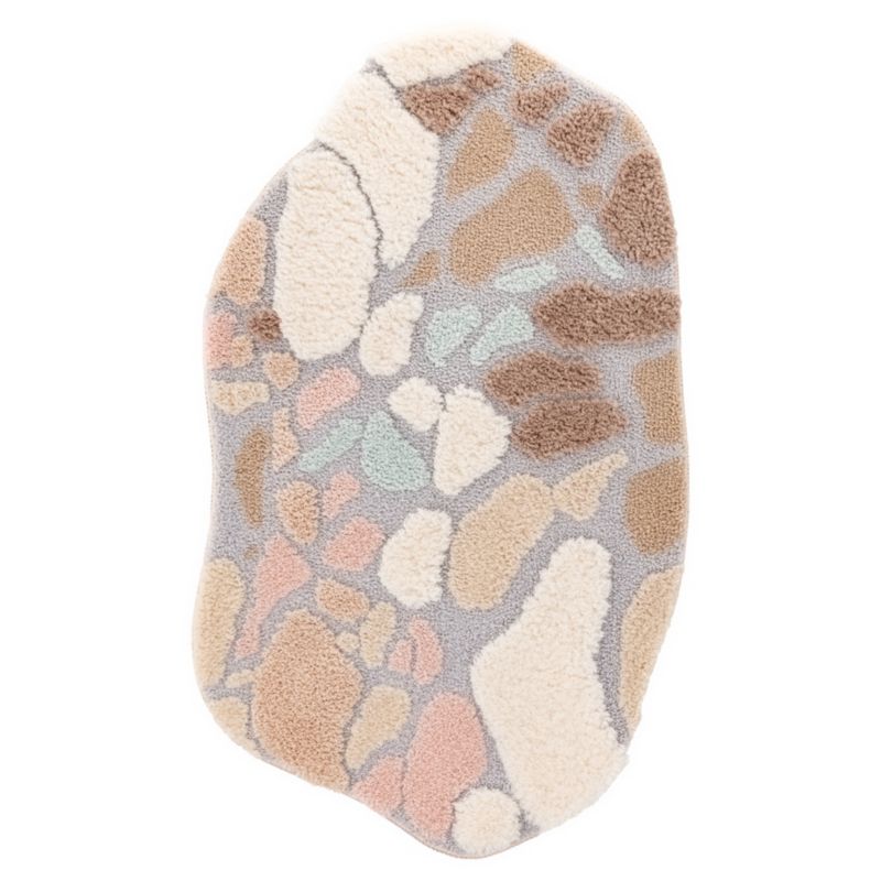 Dywanik łazienkowy Shaggy 3D Gaia e-floor 50x80 cm kamyki wielokolorowy 1 szt