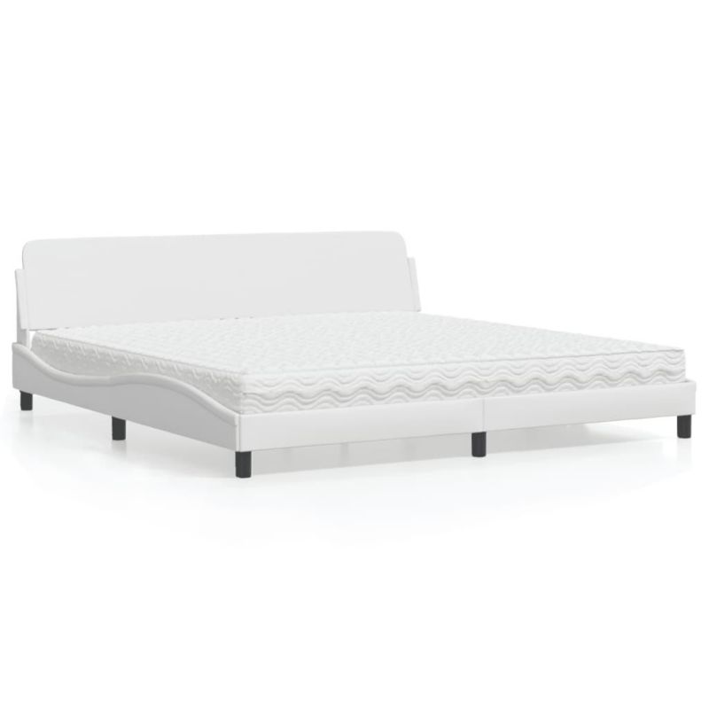 Łóżko tapicerowane WaszeMeble 200x200 cm białe WM-3208478 1 szt.