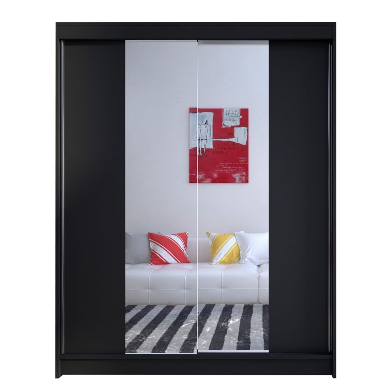 Szafa MIRJAN 24 z drzwiami przesuwnymi Camino II czarny 1 szt.