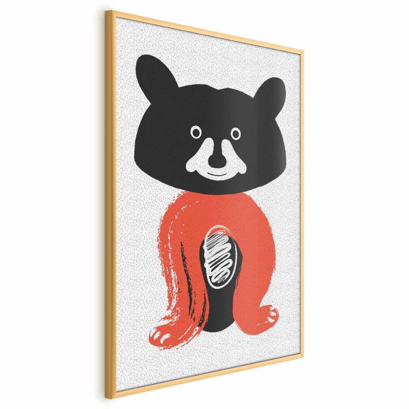 Plakat Artgeist Sympatyczny szop 40x60 cm z ramą złotą 1 szt