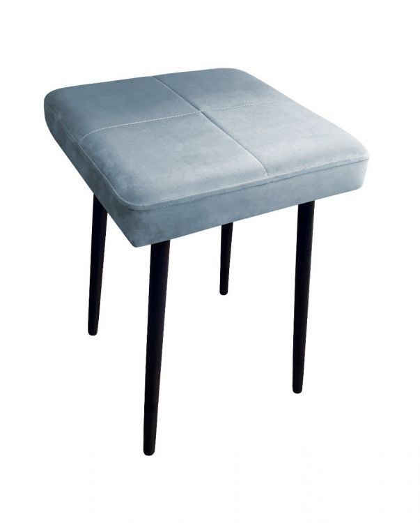 Taboret SQUARE BL VELVET szary ATOS 1 szt.