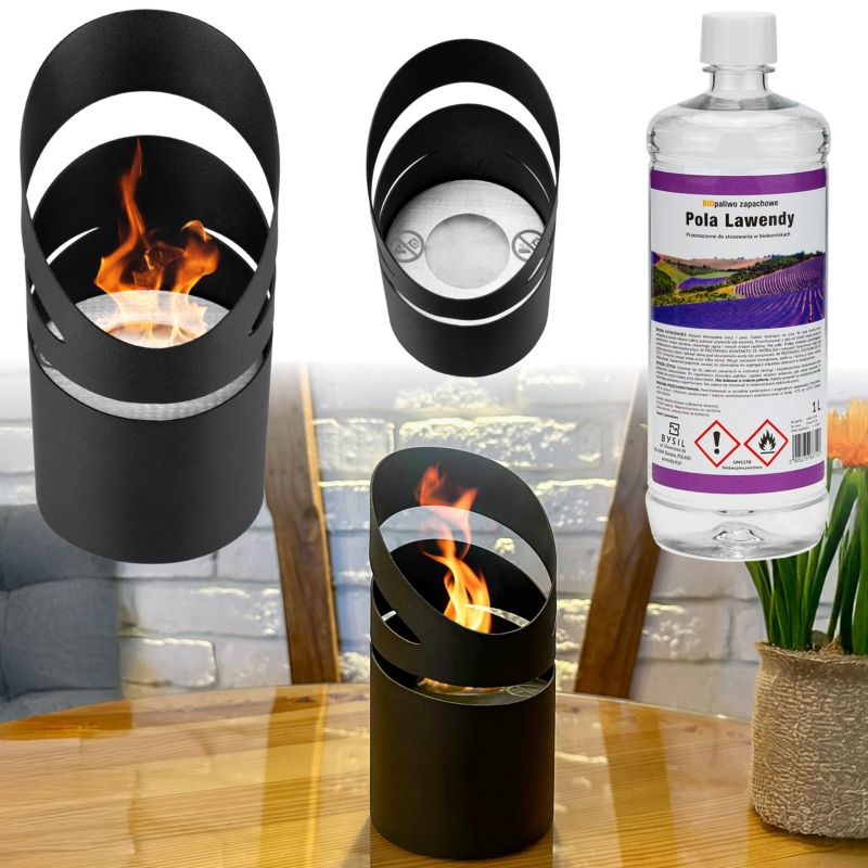 Zestaw BiokominekGMT SMART TUBE czarny mat+ biopaliwo lawenda 1l. 1 szt.