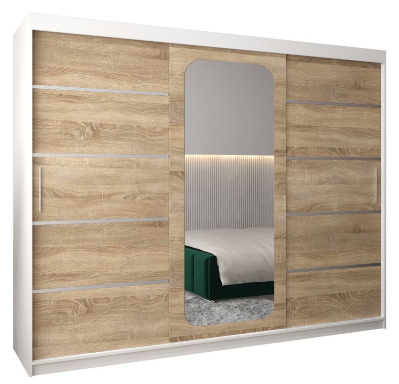 Szafa przesuwna Garderoba Abiks PROMO V2 250 biały/sonoma 1 szt.